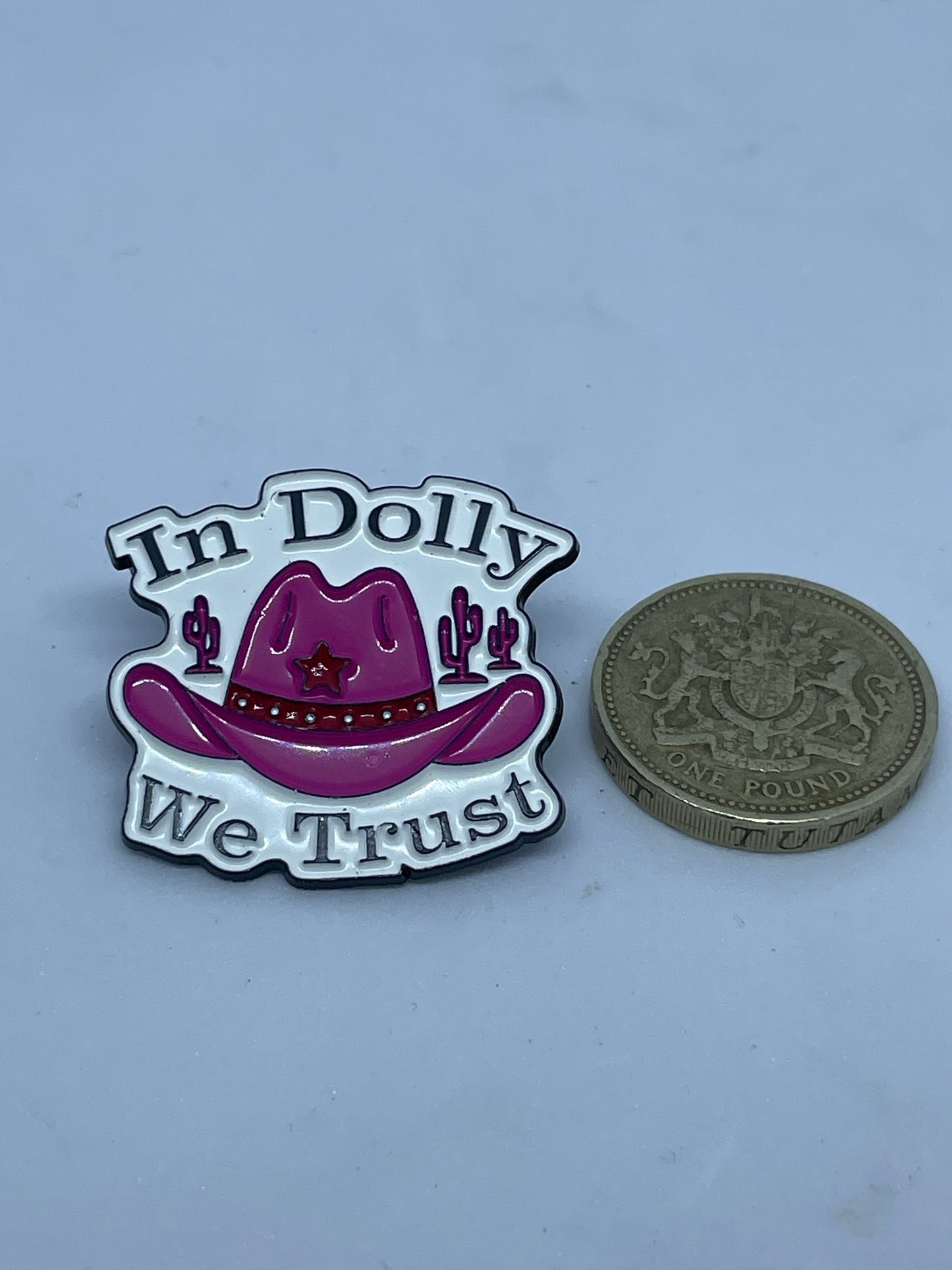 ‘In Dolly We Trust’ Dolly Parton Enamel Pin Badge