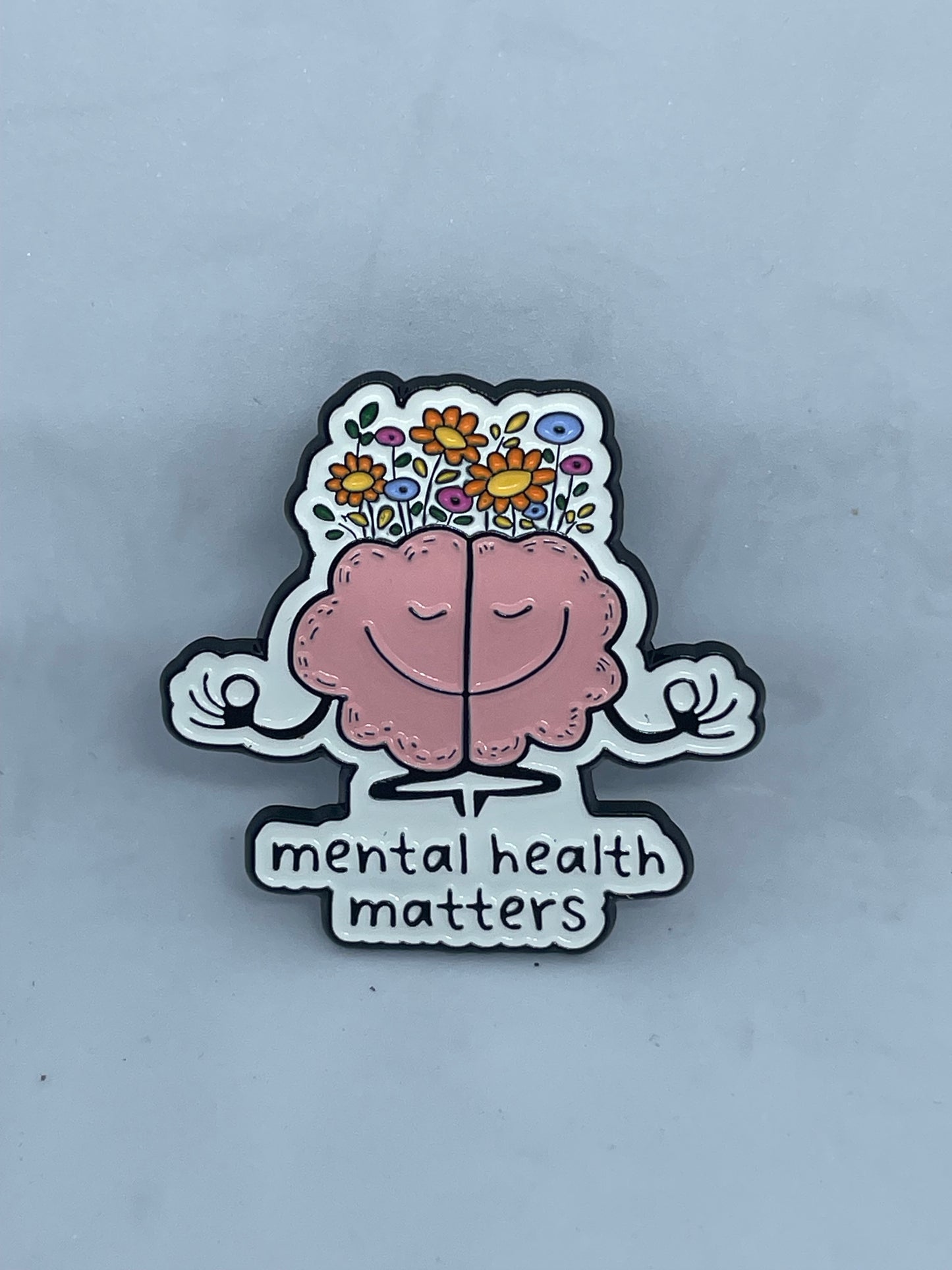 Mental health matters enamel pin badge