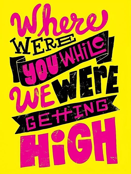 Oasis ‘Where were you while we were getting high’ A4 Print
