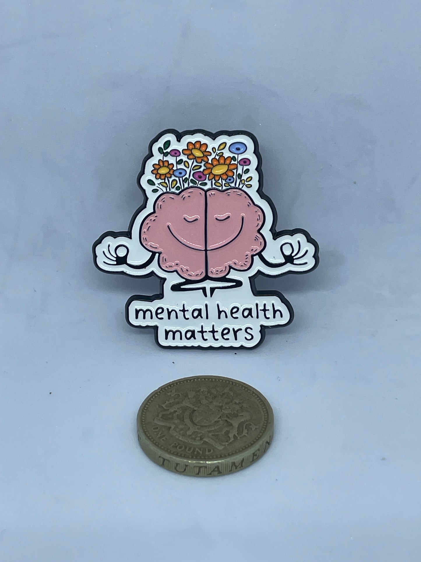 Mental health matters enamel pin badge
